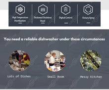 将图片加载到图库查看器,HDW40 High Quality Used Commercial Dishwasher for Sale Dish Washing Machine Stainless Steel with Baskets