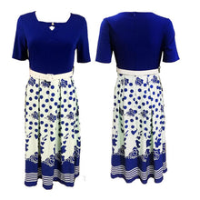 將圖片載入圖庫檢視器 African Style Women's Print Plus Size Polyester Dress L 3XL