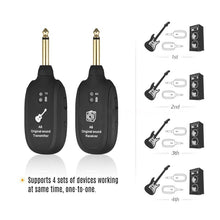 Charger l'image dans la galerie, UHF Guitar Wireless System Transmitter Receiver Built-in Rechargeable wireless guitar transmitter