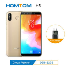 将图片加载到图库查看器,HOMTOM H5 3GB 32GB Mobile Phone 3300mAh Fast Charge Android8.1 5.7" Face ID 13MP Camera MT6739 Quad Core 4G FDD-LTE Smartphone