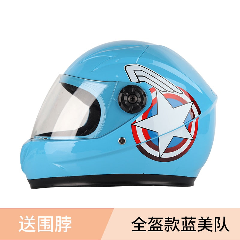 HOT Sale Cheapest Price Kids baby Helmets safe full face children motorcycle bicycle muffler cartoon