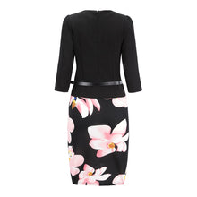 Cargar imagen en el visor de la galería, Women's Dress O Neck Office Work Formal Dress Bodycon Sheath Pencil Dresses with Belt 19ING