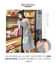 將圖片載入圖庫檢視器 Simple Women's Pocket Polka Dots Cotton Midi Dress Summer Casual