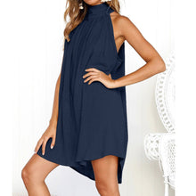Load image into Gallery viewer, Women Summer Dresses Holiday Irregular Cotton Linen Dress Boho Beach Sleeveless Solid Dress Casual Loose Party Dress Vestidos