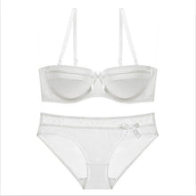 将图片加载到图库查看器,CINOON 2019 NEW Lace Bow Lingerie Set 1/2 Cup Sexy Intimates Push Up Bra Set Underwear Floral Embroidery Lace Women Bra Panty