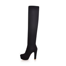 将图片加载到图库查看器,QUTAA 2020 New Women Boots Sexy Fashion Over the Knee Boots Sexy Thin Square Heel Boot Platform Woman Shoes Black size 34-43