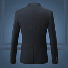 Load image into Gallery viewer, Black Classy Men's Blazer Jacket One Button Slim Wedding Suit Men Solid M-3XL Mens Casual Blazers White Customizable Big Size