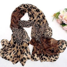 Load image into Gallery viewer, Duan Leopard Brown Autumn And Winter Female Wild Trade Chiffon Scarf Soft Fashion Novelty Wild Scarf Workplace Women Must