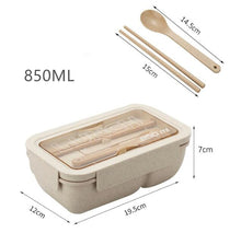 将图片加载到图库查看器,Wheat Straw Lunch Box Healthy Material Bento Boxes Microwave Dinnerware Food Storage Container Lunchbox