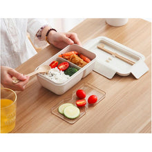 将图片加载到图库查看器,Wheat Straw Lunch Box Healthy Material Bento Boxes Microwave Dinnerware Food Storage Container Lunchbox
