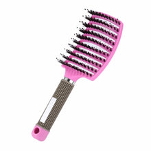 Load image into Gallery viewer, 7 Color Women Hair Scalp Massage Comb Bristle Nylon Hairbrush Wet Curly Detangle Hair Brush for Salon Hairdressing Styling Tools
