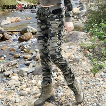 将图片加载到图库查看器,Women's Army Camouflage Pants Slim Pants Ladies Military Trousers Print Elastic Waist Fashion Casual Pants Female