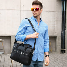 將圖片載入圖庫檢視器 WESTAL Bag men's Genuine Leather briefcase Male man laptop bag natural Leather for men Messenger bags men's briefcases 2019