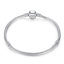 Cargar imagen en el visor de la galería, BAMOER 5 Style Silver Color LOVE Snake Chain Bracelet & Bangle 16CM-21CM Pulseras Lobster PA1104