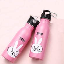 将图片加载到图库查看器,500ML Children's Stainless Steel Sports Water Bottles Portable Outdoor Cycling Camping Bicycle Bike Kettle