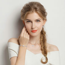 Cargar imagen en el visor de la galería, BAMOER Genuine 925 Sterling Silver Round Blue Clear Cubic Zircon Crystal Drop Earrings for Women Authentic Silver Jewelry SCE058