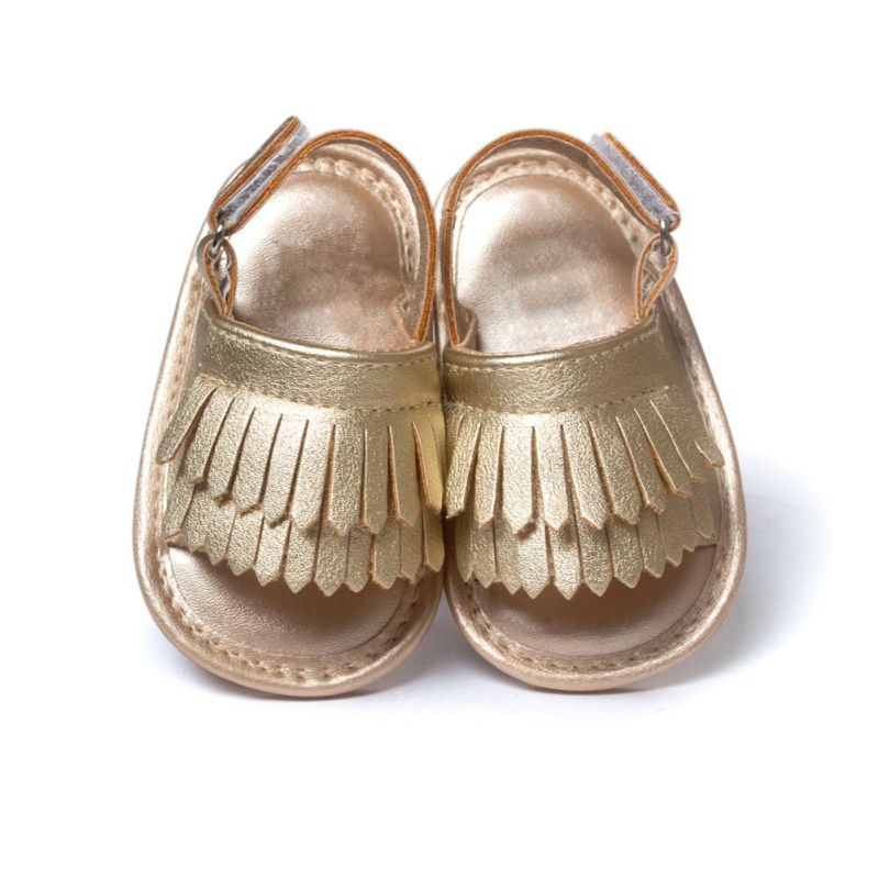 WEIXINBUY Baby Girl Sandals Summer Baby Shoes Casual Fashion Baby Girl Shoes Sandals For Girls PU Fringed Baby Sandals 9 Colors
