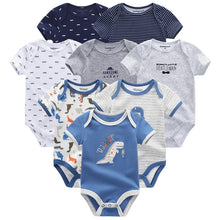 Cargar imagen en el visor de la galería, Baby Clothes 8Pcs/lots Unisex Newborn Boy&Girl Rompers roupas de bebes Cotton Baby Toddler Jumpsuits Short Sleeve Baby Clothing