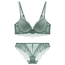 Charger l'image dans la galerie, TERMEZY New Women underwear Set Lace Sexy Push-up Bra And Panty Sets Comfortable Brassiere Adjustable Straps Gathered Lingerie