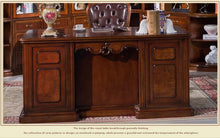 Load image into Gallery viewer, American furniture dark color office desk study desk with drawer storage function p10275