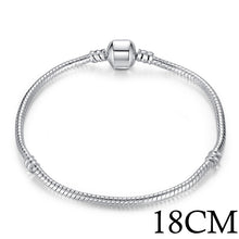 Cargar imagen en el visor de la galería, BAMOER 5 Style Silver Color LOVE Snake Chain Bracelet & Bangle 16CM-21CM Pulseras Lobster PA1104