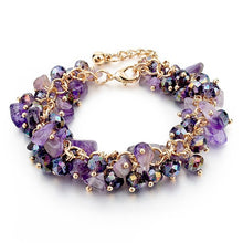 Load image into Gallery viewer, CHICVIE Charm Bracelets & Bangles with Stones Gold color Bracelet Femme for Women Jewelry personalized Purple Bracelet SBR140192