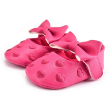 Cargar imagen en el visor de la galería, Baby PU Leather Baby Boy Girl Baby Moccasins Moccs Shoes Bow Fringe Soft Soled Non-slip Footwear Crib Shoes