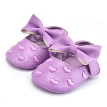 Cargar imagen en el visor de la galería, Baby PU Leather Baby Boy Girl Baby Moccasins Moccs Shoes Bow Fringe Soft Soled Non-slip Footwear Crib Shoes
