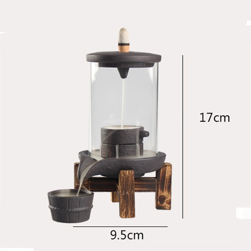 Creative Backflow Incense Burner Ceramic Ornaments Zen Home Indoor Sandalwood Ornamental Aromatherapy Stove