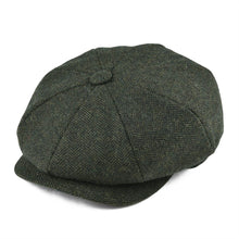 将图片加载到图库查看器,BOTVELA Wool Tweed Newsboy Cap Herringbone Men Women Gatsby Retro Hat Driver Flat Cap Black Brown Green Navy Blue 005