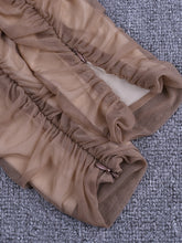 Load image into Gallery viewer, Deer Lady Summer Party Dress Women 2019 Sexy Mesh Bodycon Dress Long Sleeve Off Shoulder Sheer Ruched Celebrity Club Dress