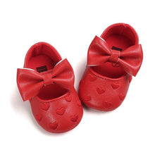 Cargar imagen en el visor de la galería, Baby PU Leather Baby Boy Girl Baby Moccasins Moccs Shoes Bow Fringe Soft Soled Non-slip Footwear Crib Shoes