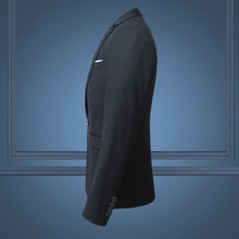 Load image into Gallery viewer, Black Classy Men's Blazer Jacket One Button Slim Wedding Suit Men Solid M-3XL Mens Casual Blazers White Customizable Big Size