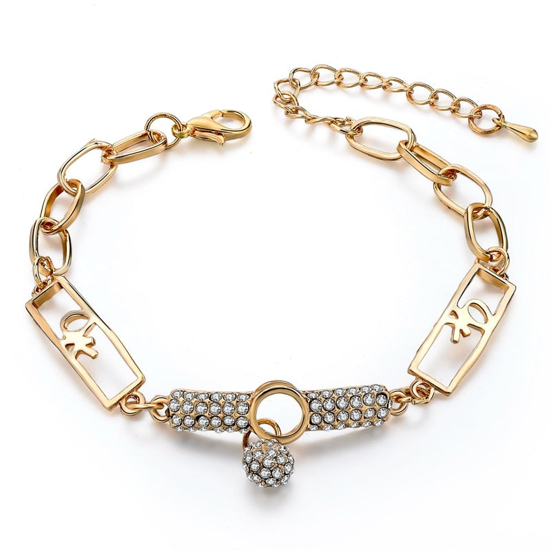 CHICVIE Charm Bracelets & Bangles with Stones Gold color Bracelet Femme for Women Jewelry personalized Purple Bracelet SBR140192