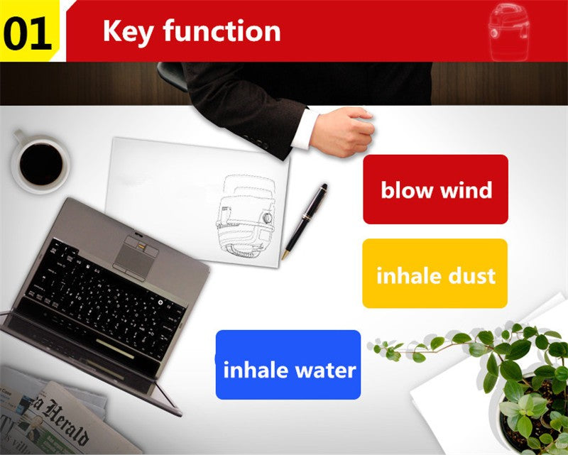 Firnfose 1000w Power Vacuum Cleaner 10L Water Filtration Washing Wet Dry Vacuum Cleaner For Home Sweeper Brush Dust Cleaner
