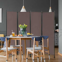 Load image into Gallery viewer, 4-Panel Room Divider Folding Privacy Screen-Coffee - Color: Coffee