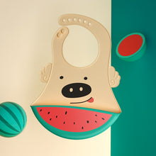 Cargar imagen en el visor de la galería, Baby Bibs Waterproof Silicone Feeding Baby Saliva Towel Newborn Cartoon Aprons Baby Bibs Adjustable Different styles of Bibs