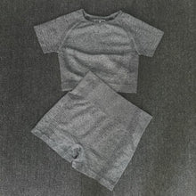 Load image into Gallery viewer, Women Seamless yoga set Fitness Sports Suits GYM Cloth Yoga Long Sleeve Shirts High Waist Running Leggings Workout Pants Shirts