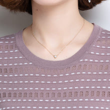 Load image into Gallery viewer, Half sleeve ice silk T-shirt short sleeve T-shirt women's summer dress 2020 new Korean versatile stripe T-shirt short top