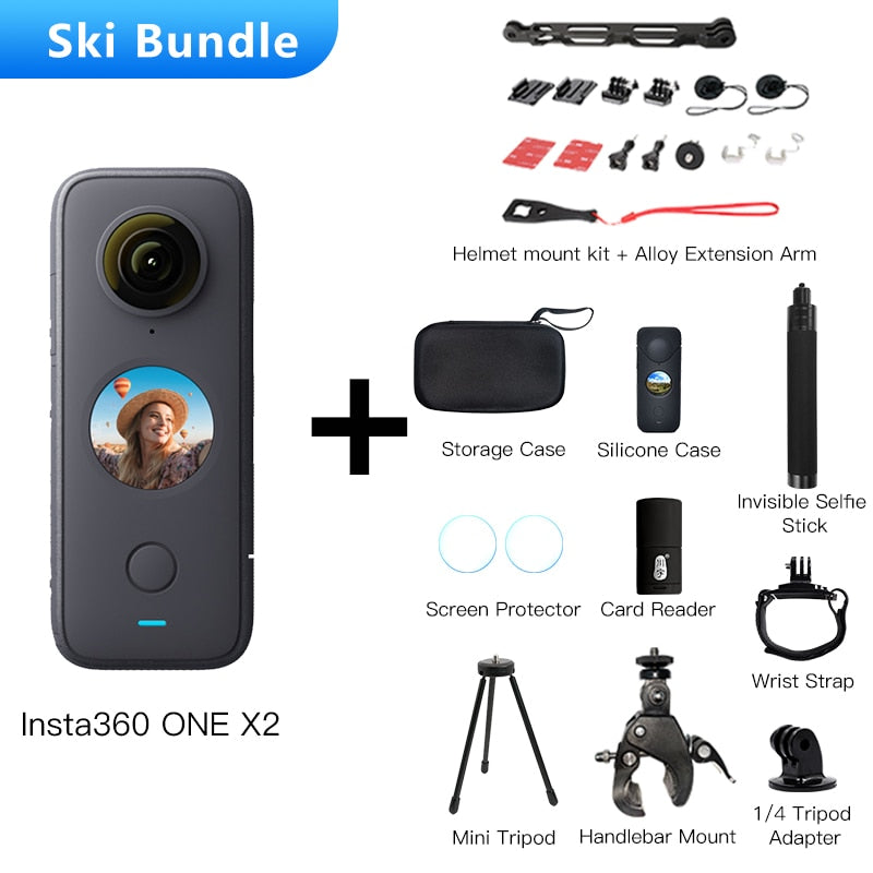 Insta360 One X2 360 Action Camera 5.7K VR Video 10M Waterproof Insta 360 One X2 Pocket Panorama Underwater Helmet Pro Sport Cam