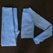 Load image into Gallery viewer, Women Seamless yoga set Fitness Sports Suits GYM Cloth Yoga Long Sleeve Shirts High Waist Running Leggings Workout Pants Shirts