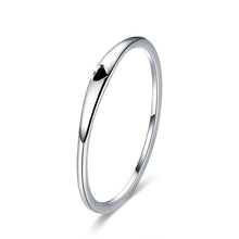 Load image into Gallery viewer, Bamoer Sterling Silver 925 Tiny Red Enamel Heart Finger Rings for Women Circle Slim Fashion Jewelry Bijoux 2019 New SCR620