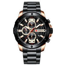 将图片加载到图库查看器,CURREN Men Watch Top Brand Stainless Steel Mens Watches Chronograph Quartz Watch Men Sports Clock Relogio Masculino Reloj Hombr