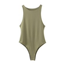将图片加载到图库查看器,Yimunancy 5 Colors Sleeveless Bodysuit Women Solid Seamless Bodycon Bodysuit 2020 Women Ladies Skinny Bodysuit Summer Overalls