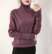 Cargar imagen en el visor de la galería, SURMIITRO Cashmere Knitted Sweater Women 2020 Autumn Winter Korean Turtleneck Long Sleeve Pullover Female Jumper Green Knitwear