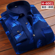 Load image into Gallery viewer, Men thermal shirt Winter Thick Flannel Warm Plaid Dress Shirts Long Sleeve Men's Work Shirts Casual Slim Fit thermo shirts 6XL