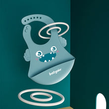 Cargar imagen en el visor de la galería, Baby Bibs Waterproof Silicone Feeding Baby Saliva Towel Newborn Cartoon Aprons Baby Bibs Adjustable Different styles of Bibs