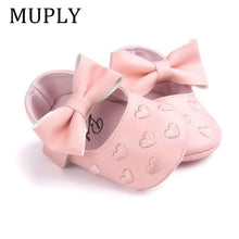 Cargar imagen en el visor de la galería, Baby PU Leather Baby Boy Girl Baby Moccasins Moccs Shoes Bow Fringe Soft Soled Non-slip Footwear Crib Shoes