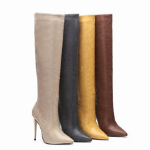 将图片加载到图库查看器,MORAZORA 2020 new arrival over the knee boots women pointed toe autumn winter boots slim high heels party wedding shoes woman