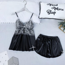 Cargar imagen en el visor de la galería, Satin Lace 5PCS Sleep Set Sexy Kimono Bathrobe Gown Female Robe Silky Nightwear Intimate Lingerie Casual Nightgown Sleepwear